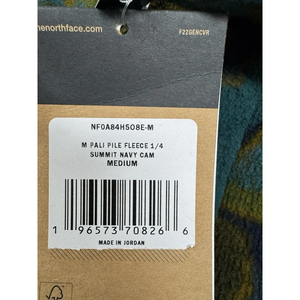 THE NORTH FACE Pali Pile Fleece 1/4 Snap NFOA84H508E Men's Size M‎